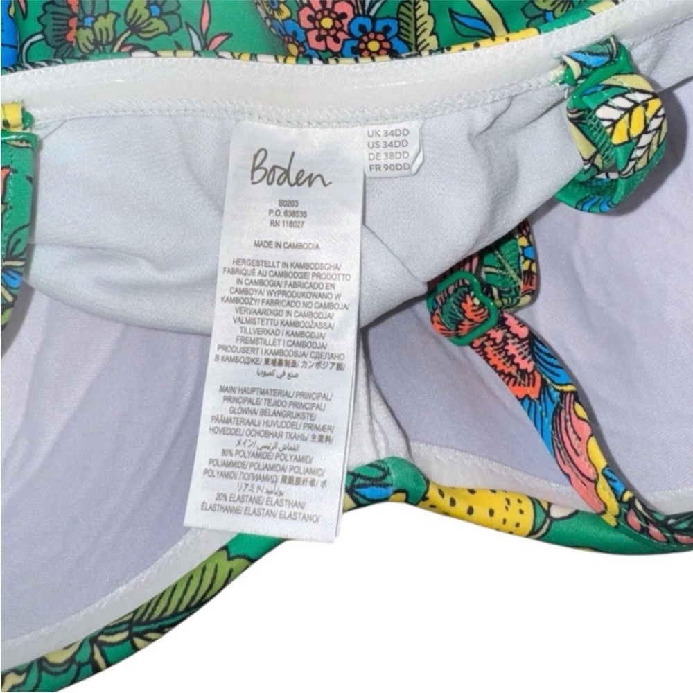 Boden Green Floral One-Piece Swimsuit - Picture 3 of 4